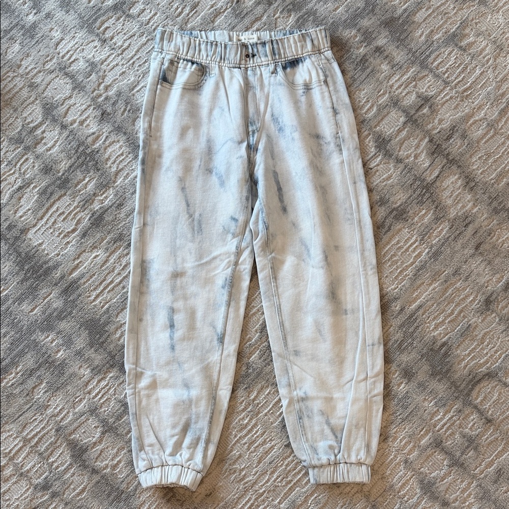 rag & bone Light Blue Tie-Dye Jogger Pants